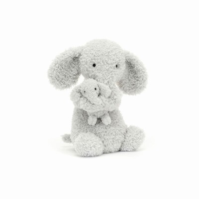 Jellycat Huddles Grey Elefante | FDMH-53412